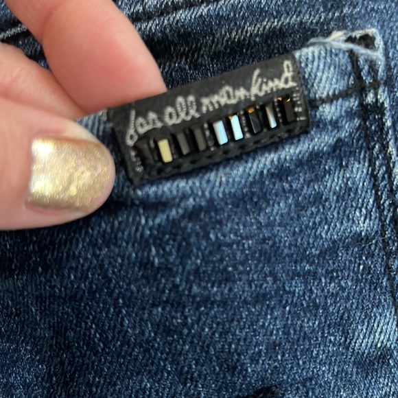 7 for all Mankind Denim short Pencil Skirt with slit size 25 made in Italy - Picture 6 of 7